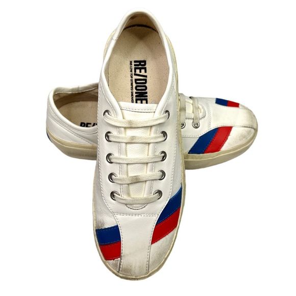 RE/DONE 70’s Low Top Stripe Sneakers - EU 37 (6.5/7) - Picture 6 of 10
